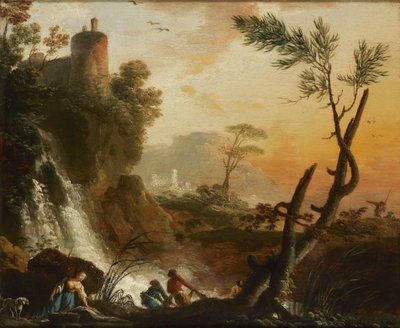 Landschap met ruïnes door Gaspard Jean Lacroix